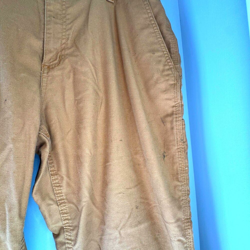 Carhartt Men's 38x30 Brown Dungaree Fit Work Pants 383-51 Cotton Blend MID-RISE - Picture 9 of 13